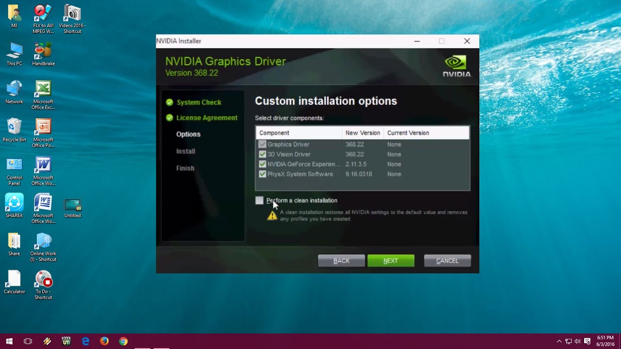 nvidia control panel 32 bit